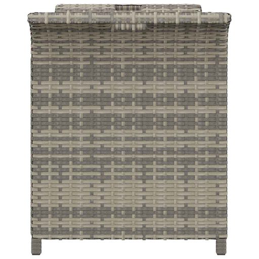 Barna polyrattan kerti pad párnával 116 x 46 x 57 cm