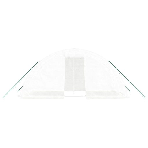Fehér acélvázas melegház 10 m² 5 x 2 x 2,3 m