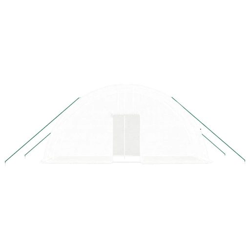Fehér acélvázas melegház 12 m² 6 x 2 x 2,85 m