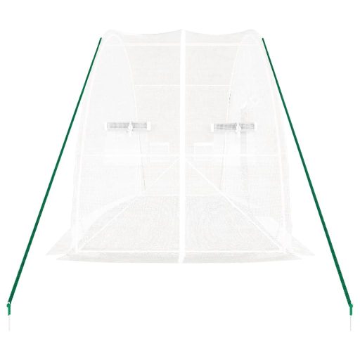 Fehér acélvázas melegház 12 m² 6 x 2 x 2,85 m