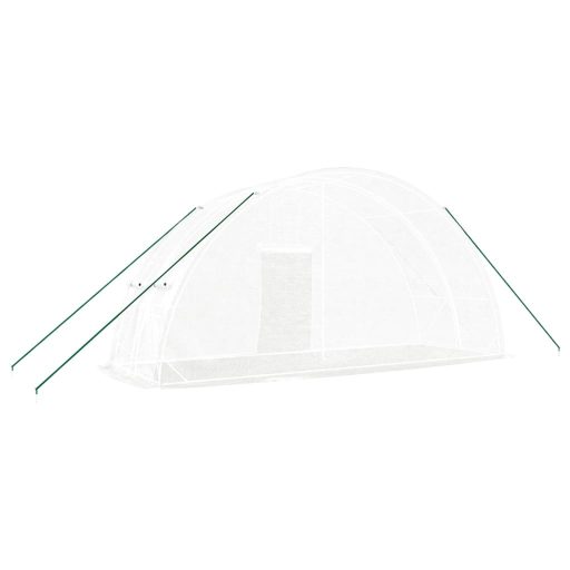 Fehér acélvázas melegház 12 m² 6 x 2 x 2,85 m