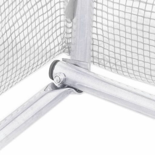Fehér acélvázas melegház 12 m² 6 x 2 x 2,85 m