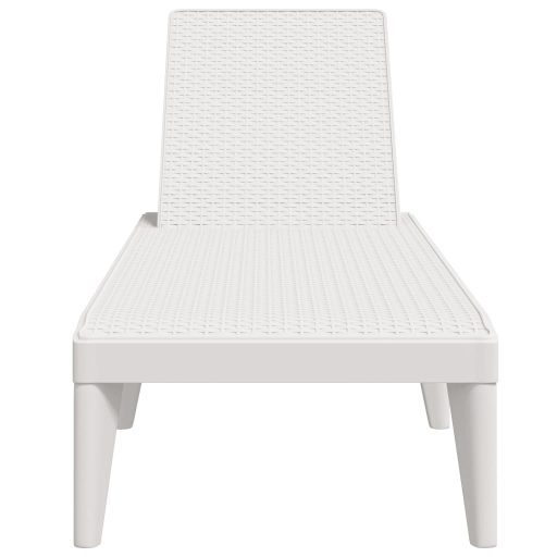 Fehér PP napozóágy 186 x 60 x 29 cm