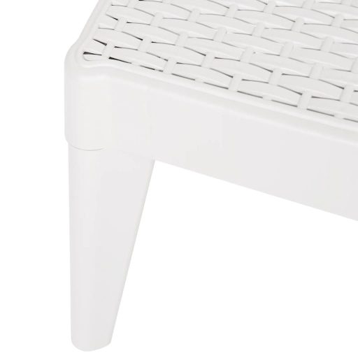 Fehér PP napozóágy 186 x 60 x 29 cm