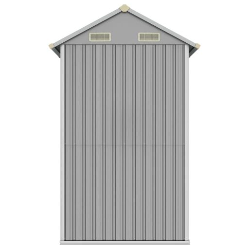 Világosszürke horganyzott acél kerti fészer 192x152,5x237 cm