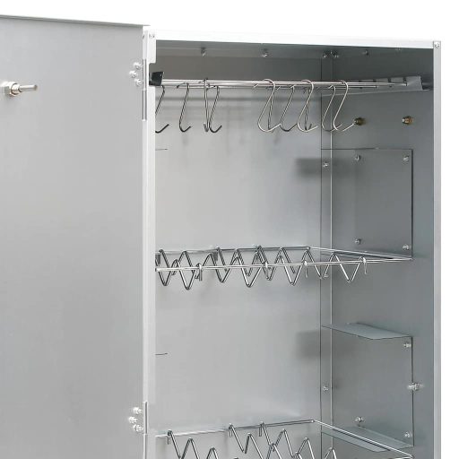 Horganyzott acél BBQ füstölőkemence faaprítékkal 44,5x29x110 cm