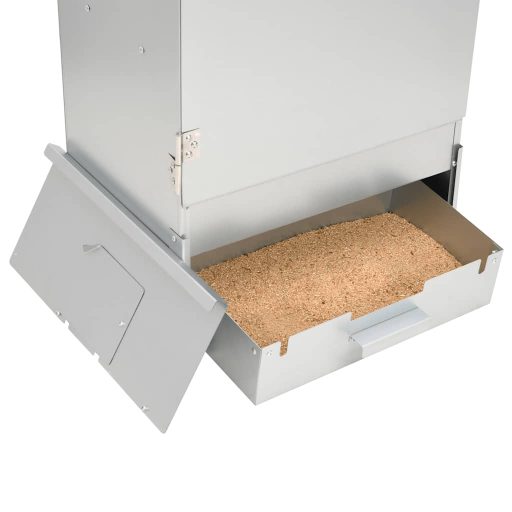 Horganyzott acél BBQ füstölőkemence faaprítékkal 44,5x29x110 cm