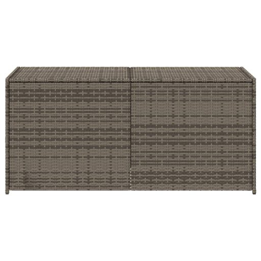 Szürke polyrattan kerti tárolóláda 283 L