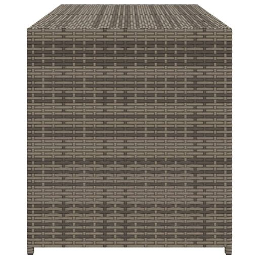 Szürke polyrattan kerti tárolóláda 283 L