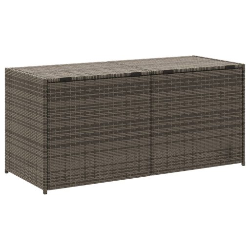 Szürke polyrattan kerti tárolóláda 283 L