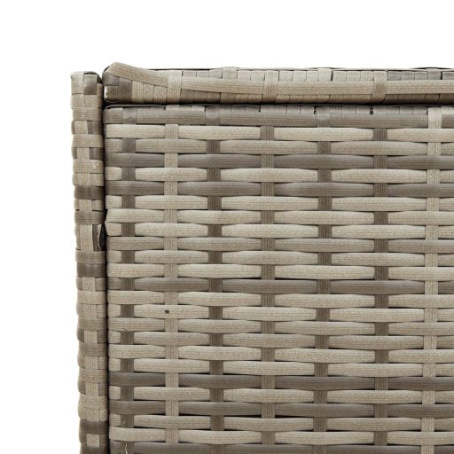 Szürke polyrattan kerti tárolóláda 283 L
