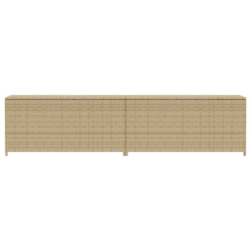 Vegyes bézs polyrattan kerti tárolóláda 469 L