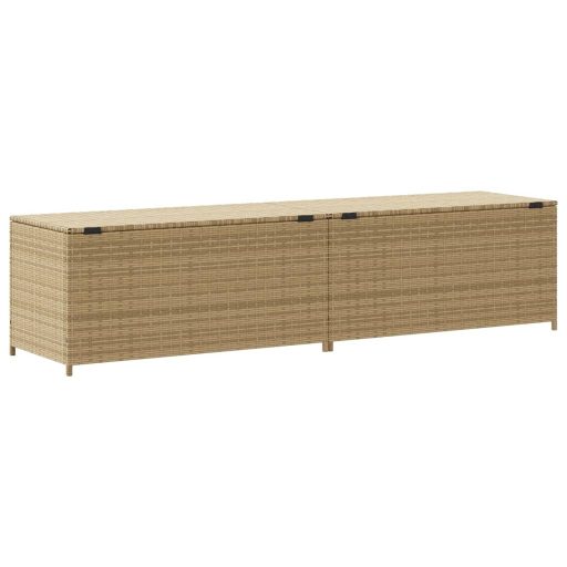 Vegyes bézs polyrattan kerti tárolóláda 469 L