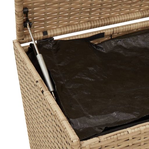 Vegyes bézs polyrattan kerti tárolóláda 469 L