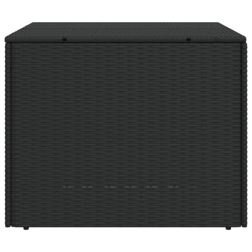 Fekete polyrattan kerti tárolóláda 291 L