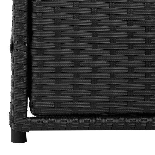 Fekete polyrattan kerti tárolószekrény 55 x 59 x 69 cm