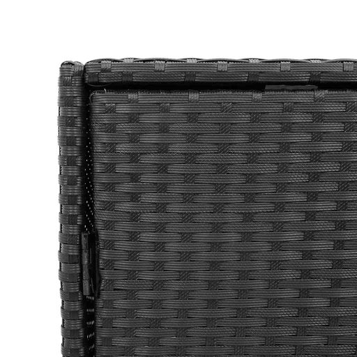 Fekete polyrattan kerti tárolószekrény 55 x 59 x 69 cm