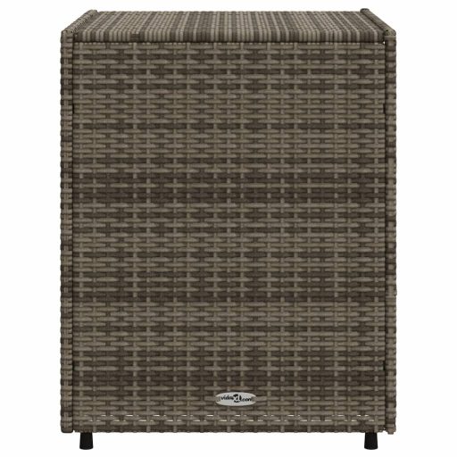 Szürke polyrattan kerti tárolószekrény 55 x 59 x 69 cm