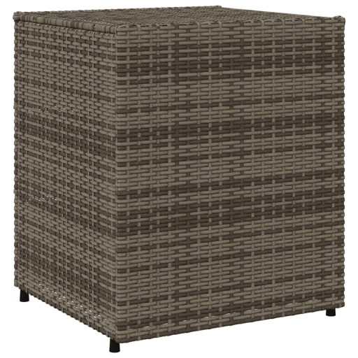 Szürke polyrattan kerti tárolószekrény 55 x 59 x 69 cm