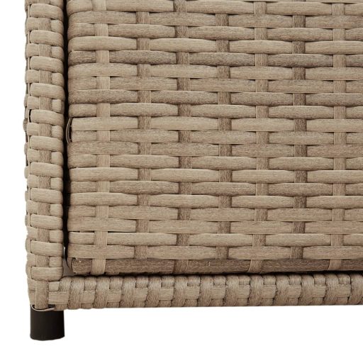 Bézs polyrattan kerti tárolószekrény 55 x 59 x 69 cm