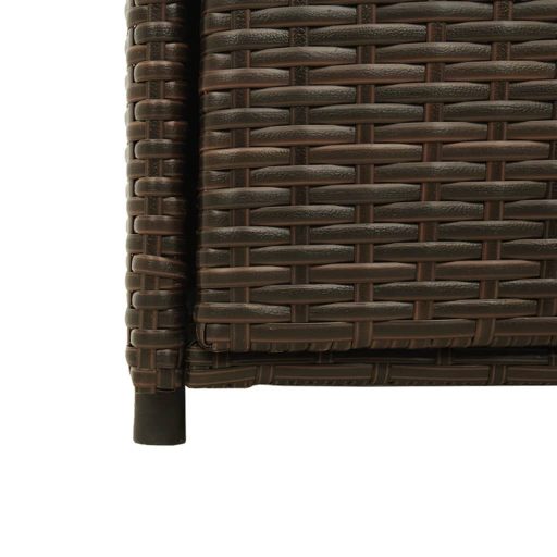 Barna polyrattan kerti tárolószekrény 55 x 55 x 111 cm