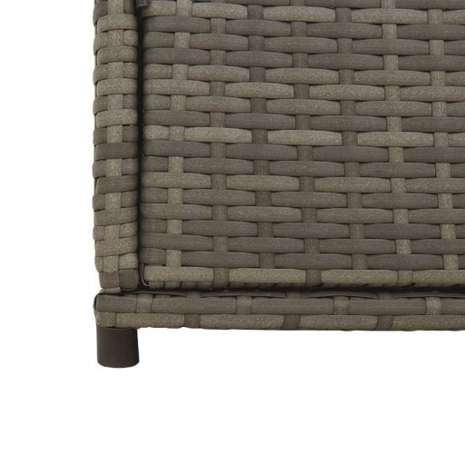Szürke polyrattan kerti tárolószekrény 105 x 55 x 113 cm