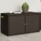 Barna polyrattan kerti tárolószekrény 110 x 55 x 60,5 cm