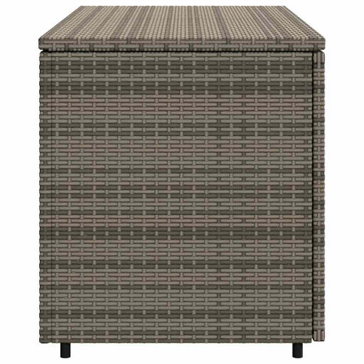 Szürke polyrattan kerti tárolószekrény 110 x 55 x 60,5 cm