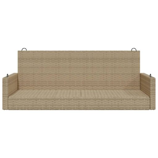 Bézs polyrattan hintapad 119 x 56 x 48 cm