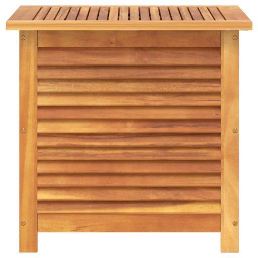 Tömör akácfa kerti tárolóláda zsaluval 60 x 50 x 56 cm