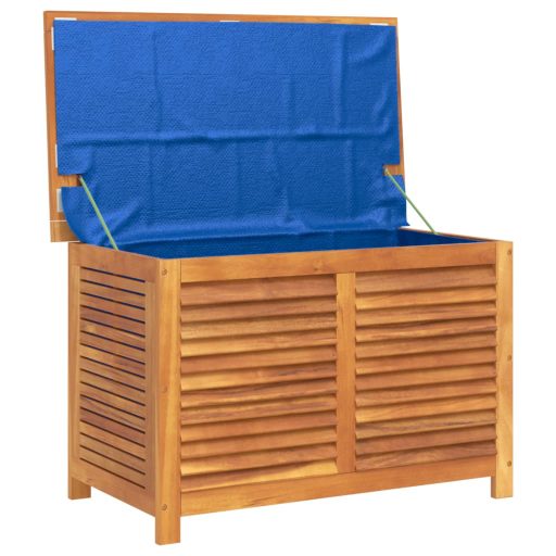 Tömör akácfa kerti tárolóláda zsaluval 90 x 50 x 56 cm