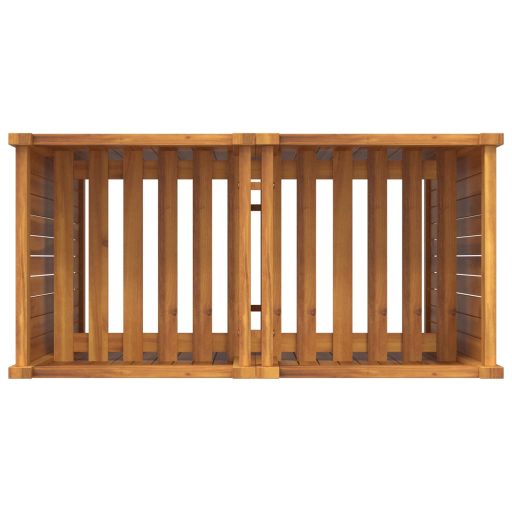 Tömör akácfa kerti virágtartó béléssel 84 x 42 x 100 cm