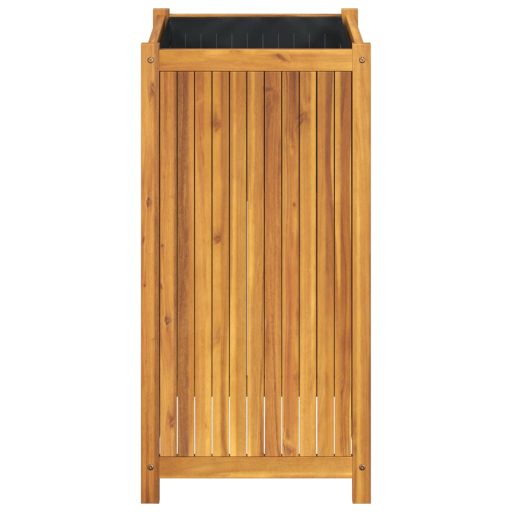 Tömör akácfa kerti virágtartó béléssel 50 x 50 x 100 cm
