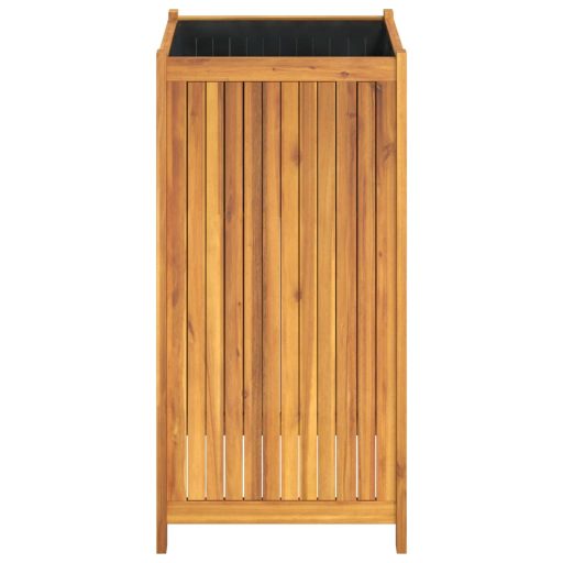 Tömör akácfa kerti virágtartó béléssel 50 x 50 x 100 cm