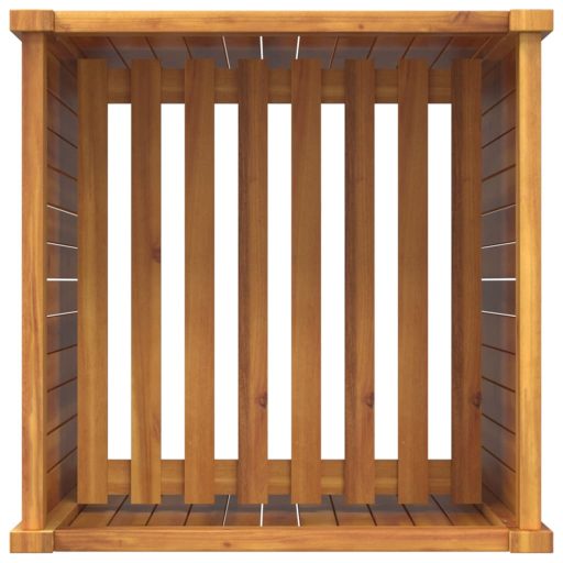 Tömör akácfa kerti virágtartó béléssel 50 x 50 x 100 cm