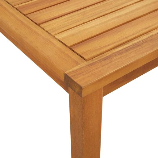 5 részes fekete polyrattan és akácfa kerti társalgógarnitúra