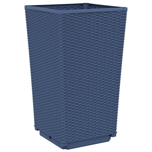 4 db kékszürke polipropilén kerti ültetőláda 32,5 x 32,5 x 57 cm