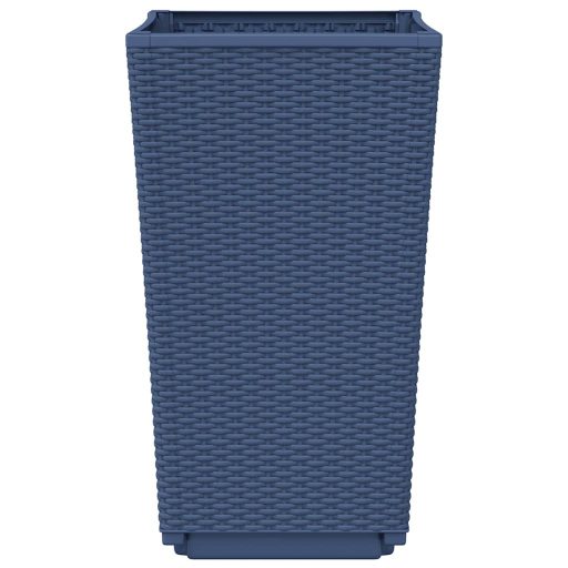 4 db kékszürke polipropilén kerti ültetőláda 32,5 x 32,5 x 57 cm