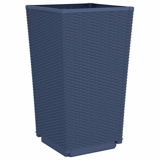 4 db kékszürke polipropilén kerti ültetőláda 32,5 x 32,5 x 57 cm