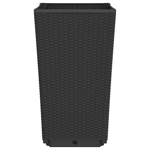 4 db fekete polipropilén kerti ültetőláda 32,5 x 32,5 x 57 cm