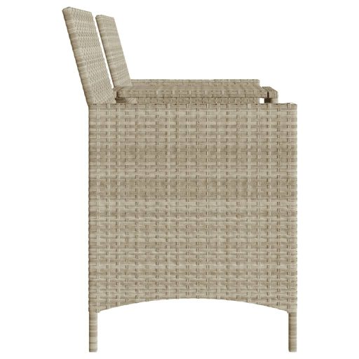 2 személyes szürke polyrattan kerti kanapé asztallal/székkel