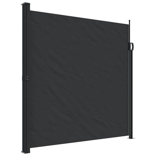 Fekete behúzható oldalsó napellenző 200 x 500 cm