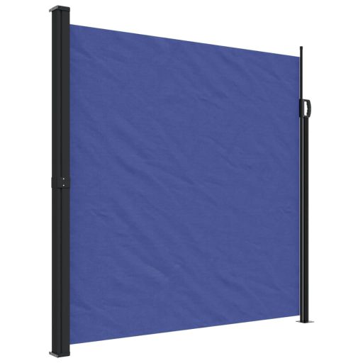 Kék behúzható oldalsó napellenző 200 x 500 cm