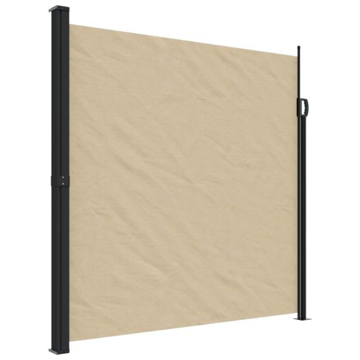 Bézs behúzható oldalsó napellenző 200 x 500 cm