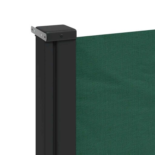 Sötétzöld behúzható oldalsó napellenző 200 x 500 cm