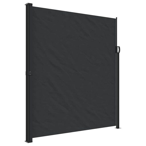 Fekete behúzható oldalsó napellenző 220 x 500 cm