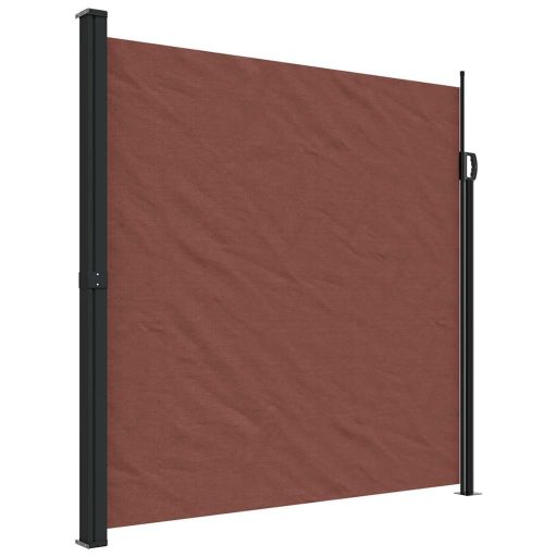 Barna behúzható oldalsó napellenző 200 x 600 cm