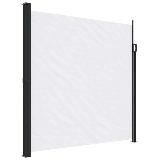 Fehér behúzható oldalsó napellenző 200 x 600 cm