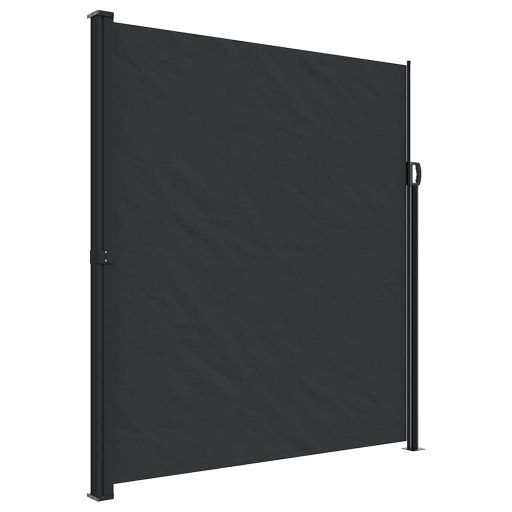 Fekete behúzható oldalsó napellenző 220 x 600 cm