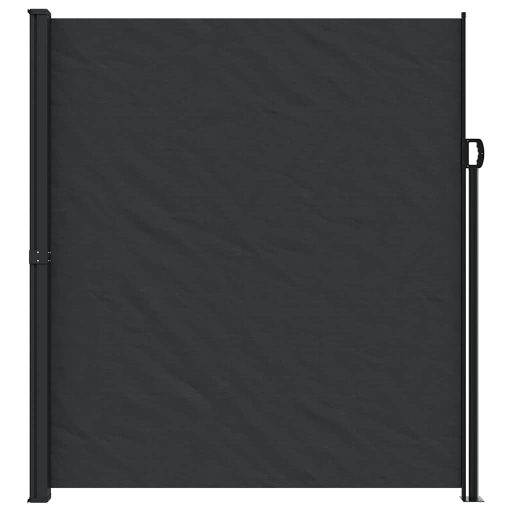 Fekete behúzható oldalsó napellenző 220 x 600 cm
